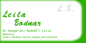 leila bodnar business card